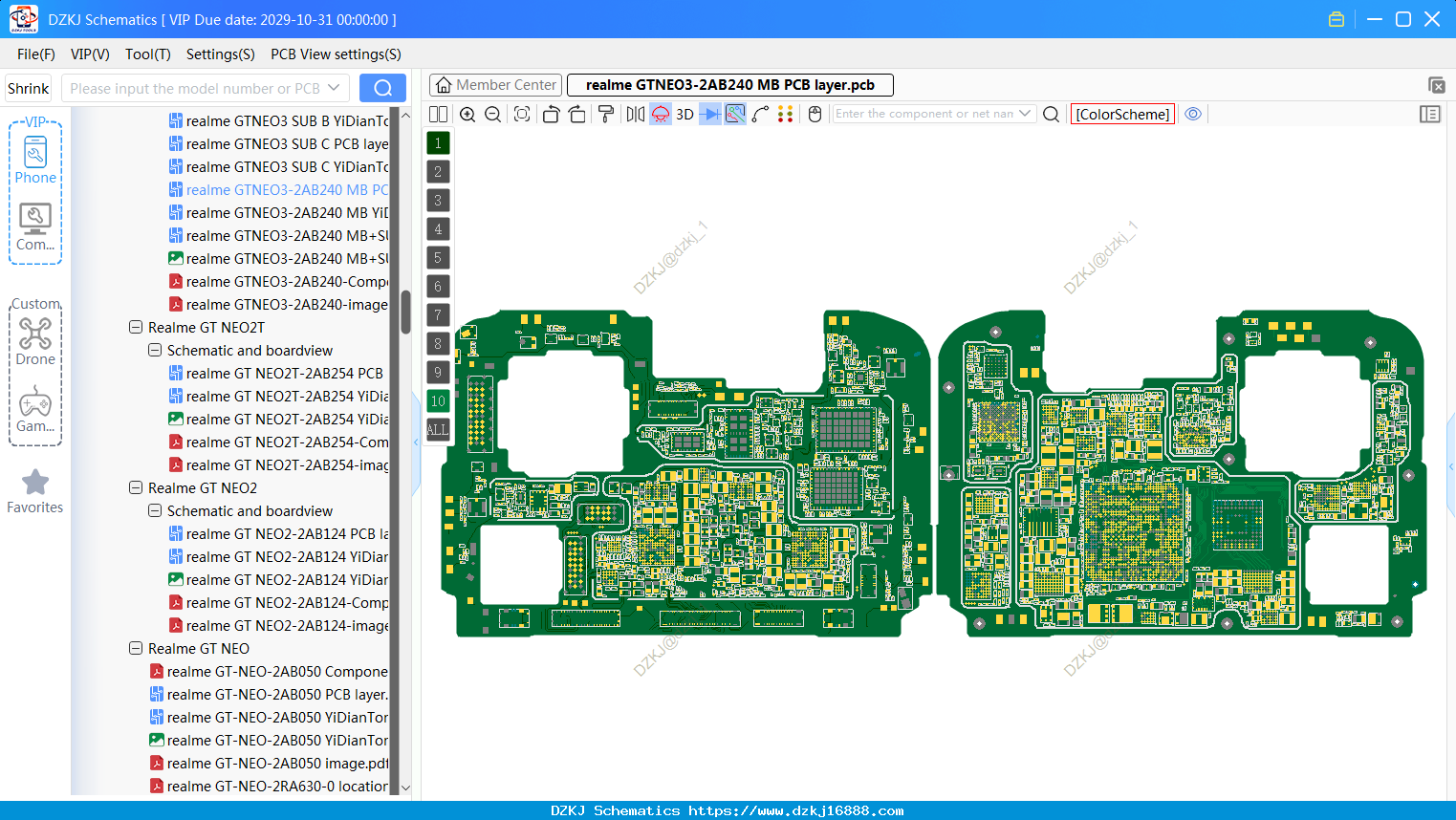 Realme GTNEO3-2AB240 MB PCB Layer